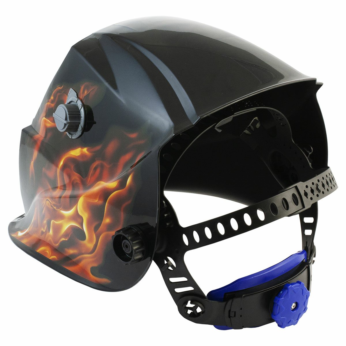 Zváračská ochranná maska - dekor plamene
