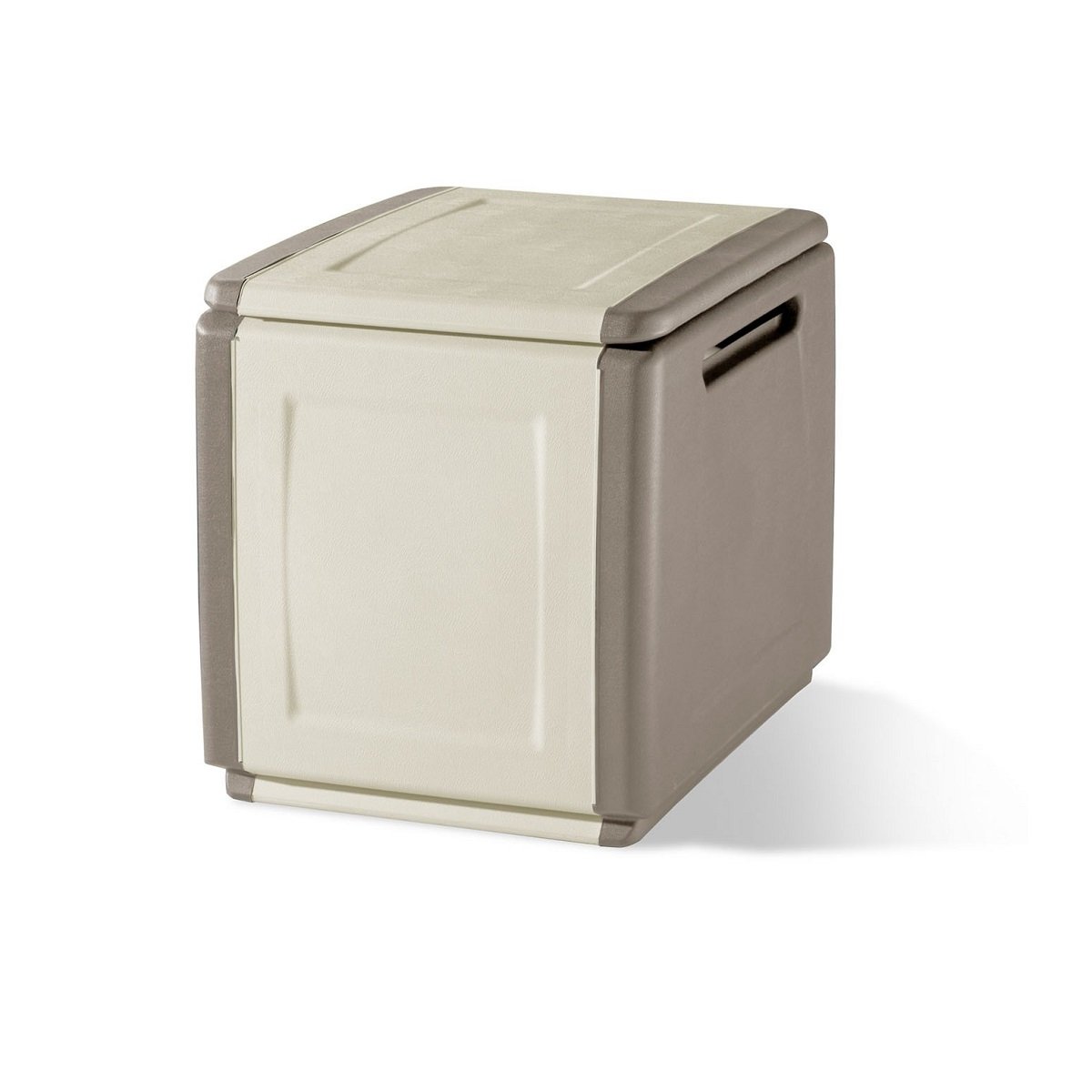 Plastový úložný box Linea Cube 1dielny - béžovohnedá