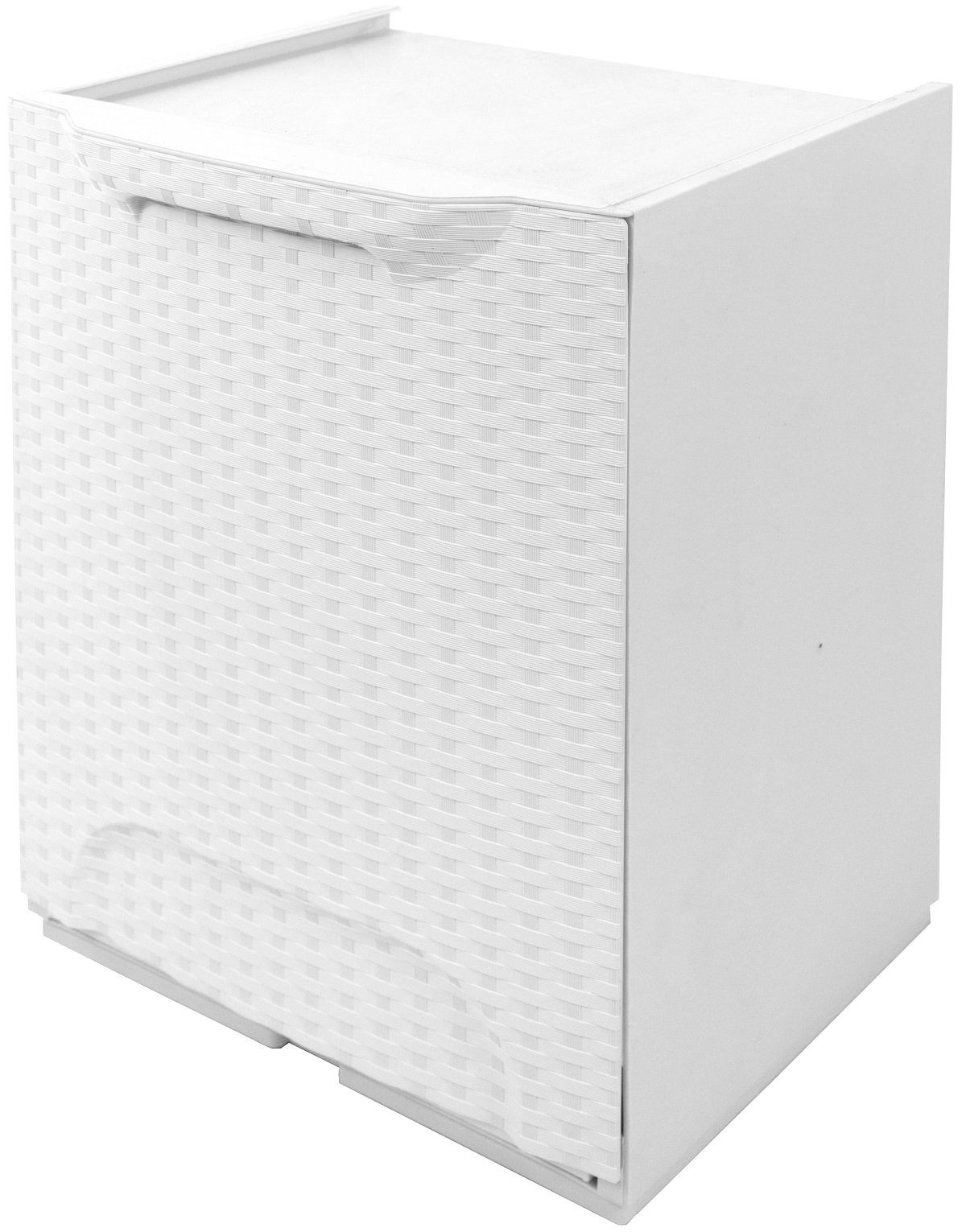 Úložný box / kôš výklopný RATTAN biely 34x29x47 cm