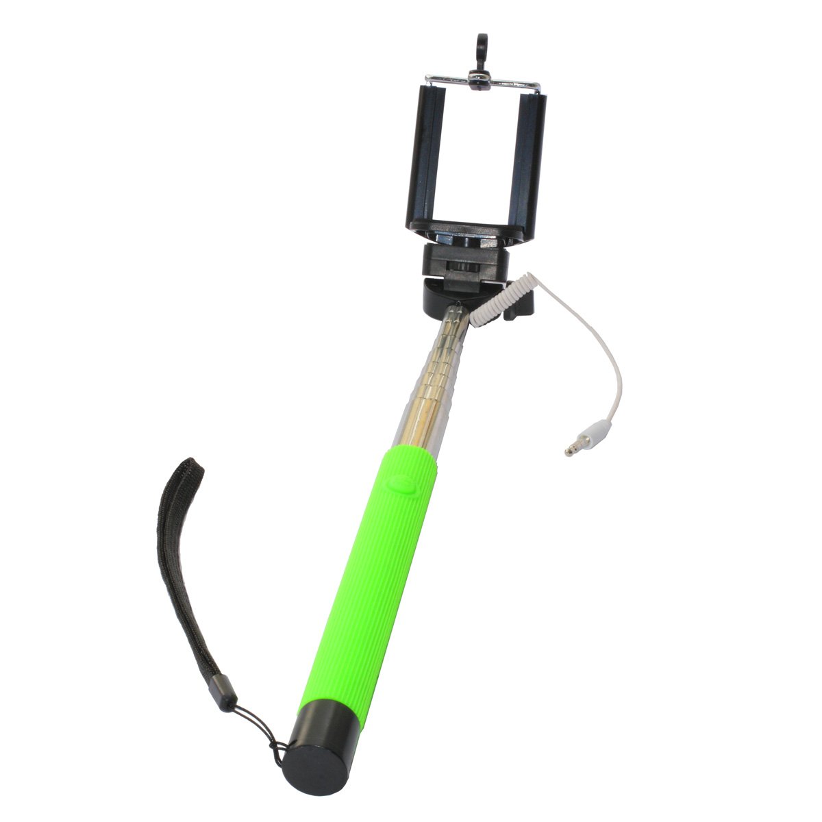 Teleskopická tyč na Selfie, spúšt v rukoväti - zelená