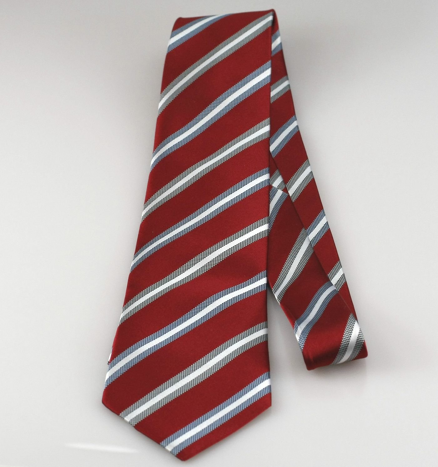 Luxusná kravata Giora Milano (červeno-sivá)