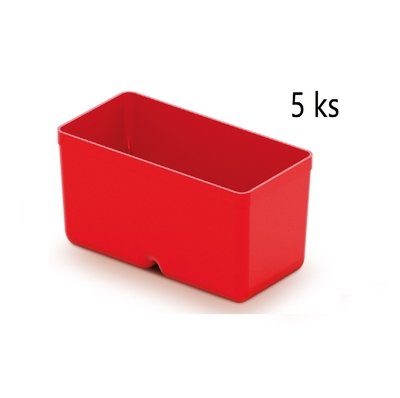 Sada 5 plastových boxov na náradie UNITE BOX 110x55x132 červené