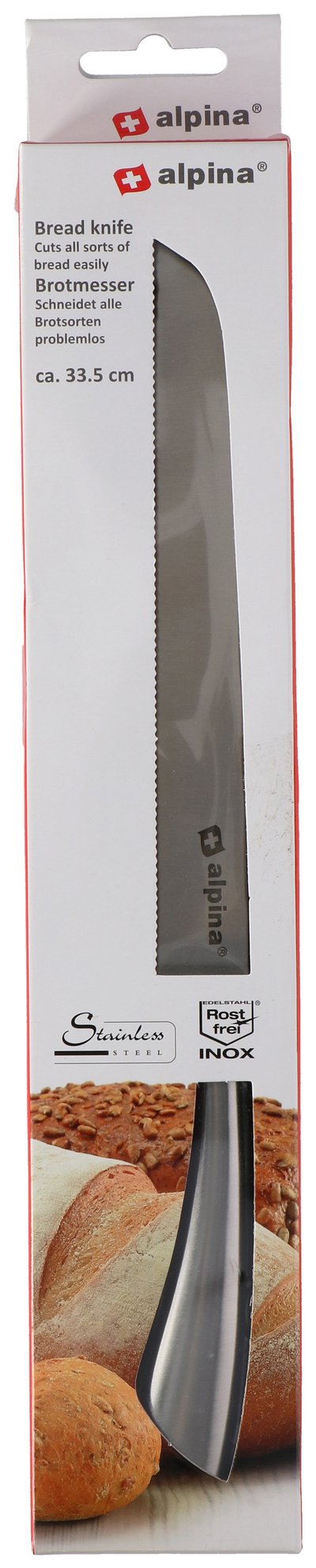 Nerezový nůž na chléb, pečivo 33,5 cm