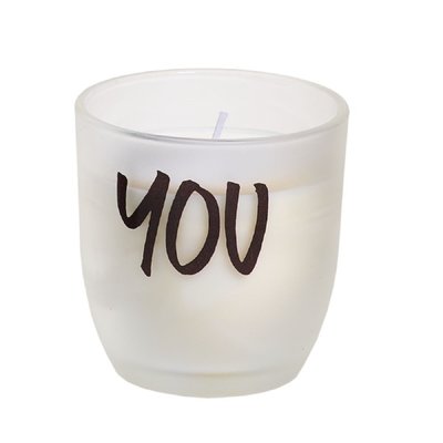 Sviečka v skle s nápisom - YOU