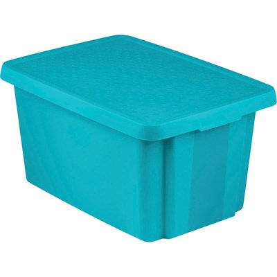 Úložný box ESSENTIALS 45l s vekom modrý