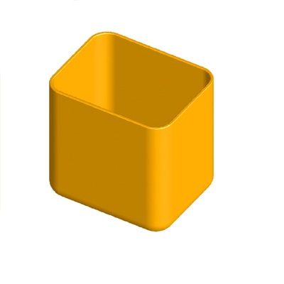 Box do zásuviek a organizérov, 57x45x64mm, žltý