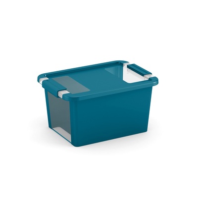Úložný Bi box S, 11 litrov priehľadná / modrá farba