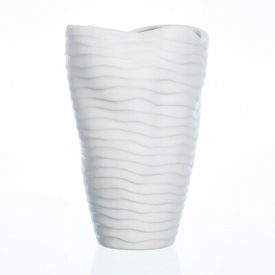 Váza ORGANIC biela 23x14 cm