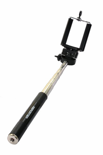 Teleskopická tyč na Selfie, PVC rukovät - čierna