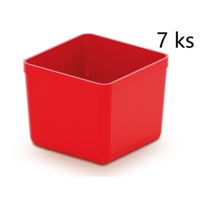 Sada 7 plastových boxov na náradie UNITE BOX 55x55x165 červené