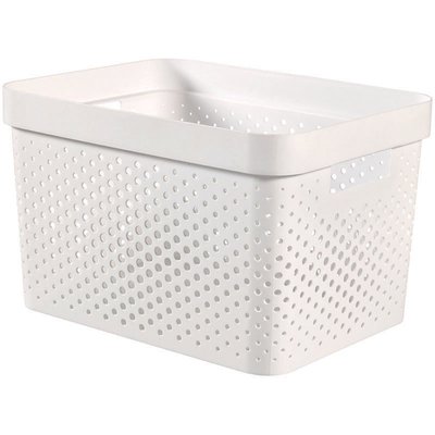 Úložný box INFINITY 17l recyklovaný plast biely