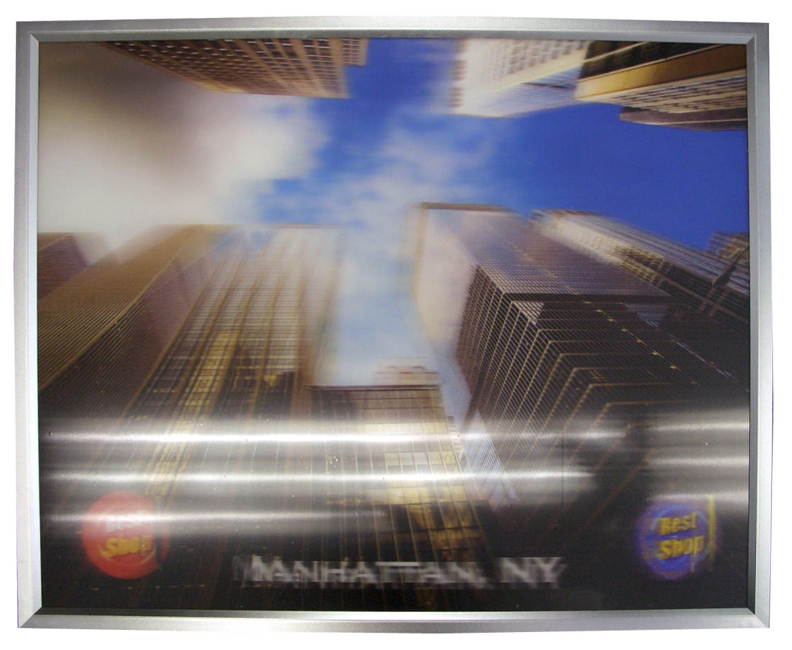 Hliníkový obrazový rám s plagátom 3D, 100x80cm