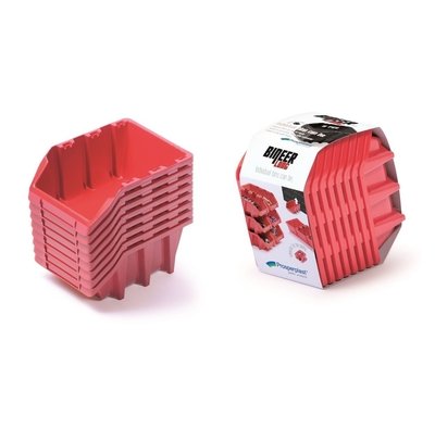 Set úložných boxov 8ks BINEER LONG SET 160x98x70mm červený