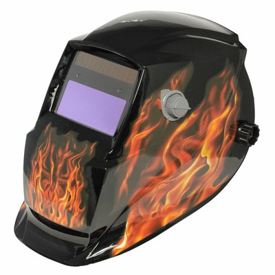 Zváračská ochranná maska - dekor plamene