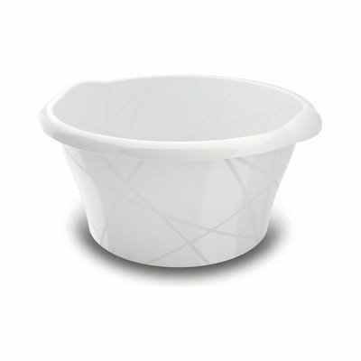 Umývadlo plastové okrúhle M - biele 16 litrov