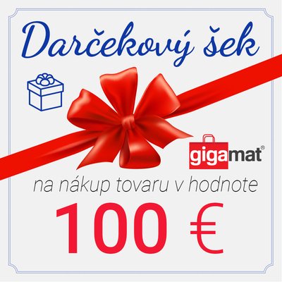 Dárčekový šek GIGAMAT na nákup tovaru v hodnote 100 €