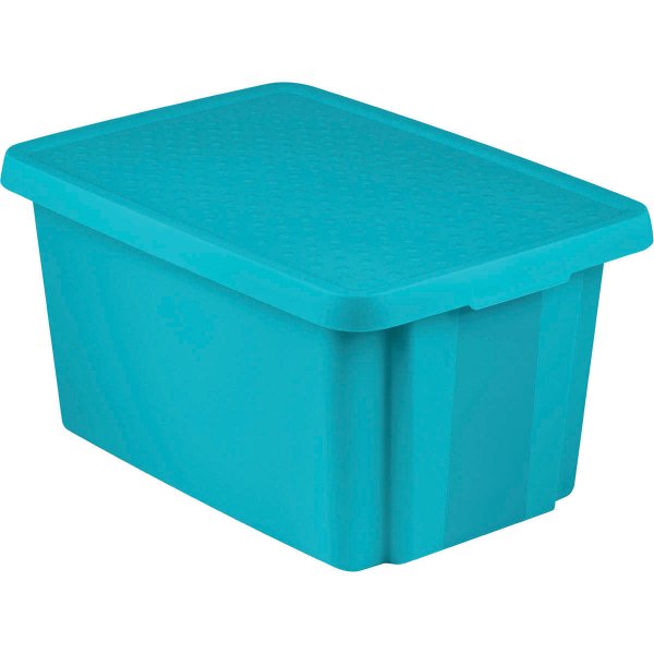 Úložný box ESSENTIALS 45l s vekom modrý